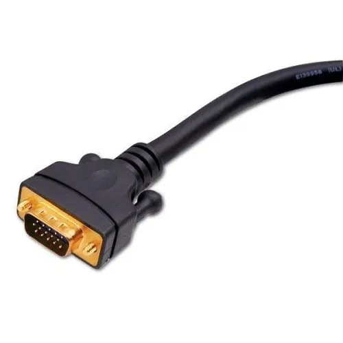 Vanco VGA-VGA-15X SVGA Cable, HD-15 Connector, 15', Black