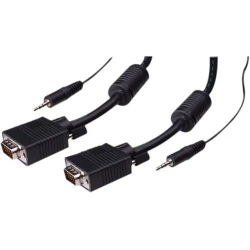 Vanco VGAA-15X 15' S-VGA with Audio Cable, 3.5mm Stereo Plug