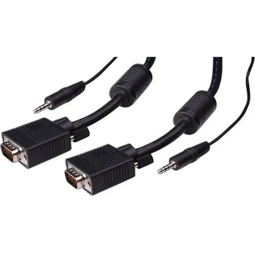 Vanco VGAA-25X 25' S-VGA with Audio Cable, 3.5mm Stereo Plug
