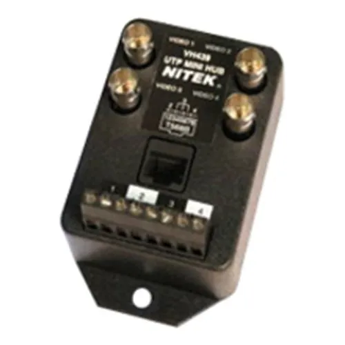 Nitek VH439 Video Balun UTP Hub, 4-Port Transreceiver