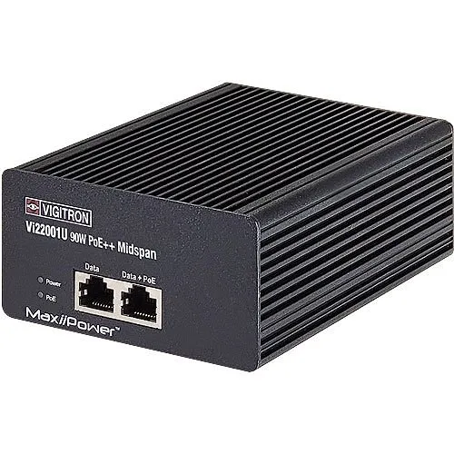 Vigitron Vi22001U MaxiiPower 1-Port Midspan with Built-in Power Supply, 90W