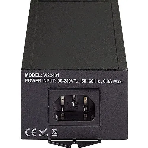 Vigitron Vi22401U MaxiiPower 1-Port 60W IEEE 802.3bt PoE Midspan with Built-In Power Supply