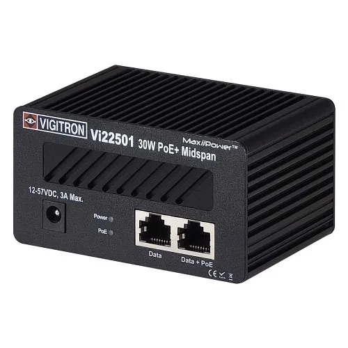 Vigitron VI22501 30W PoE Midspan with DC Input
