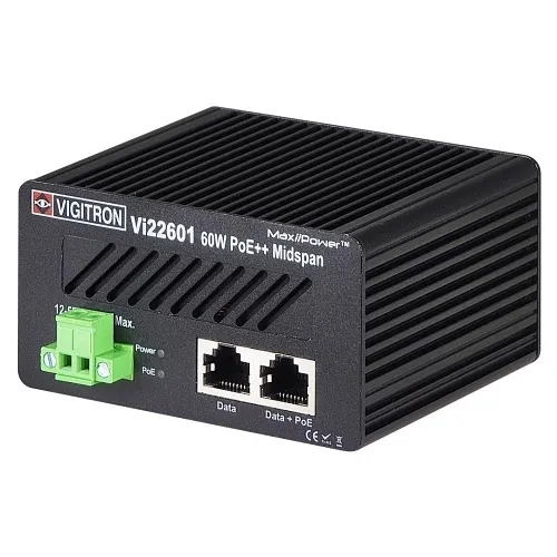 Vigitron VI22601 Maxii Power 60W PoE Midspan with DC Input