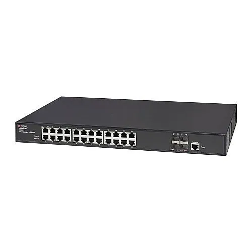 Vigitron VI30132 24-Port 1G, IEEE 802.3bt PoE, 10GbE Uplink, L2+/L3 Managed PoE Switch, Black