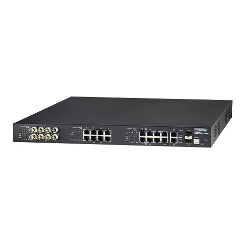 Vigitron VI32026 Network Switch, 8-Port Extended Coax/16-Port Standard 10/100 Hybrid