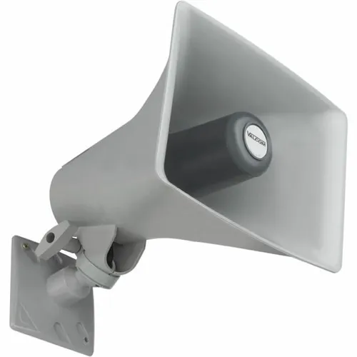 Valcom VIP-130AL-GY-IC InformaCAST One-Way Indoor/Outdoor IP High-Efficiency Horn with Long Line Extender, Gray