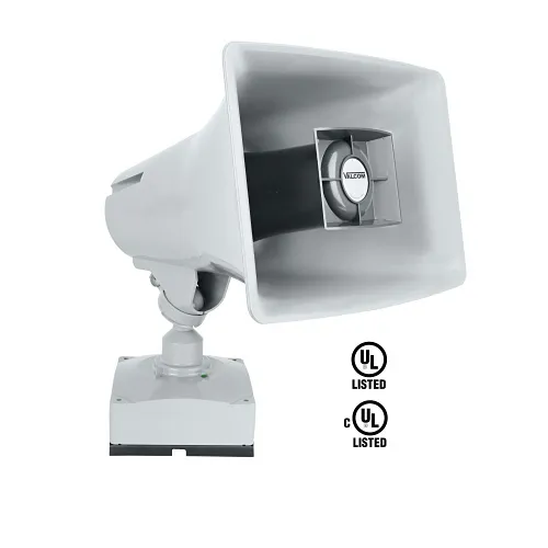 Valcom VIP-142-GY-SA VIP-142 Series IP High Power Paging Horn with Talkback and Microphone, Gray