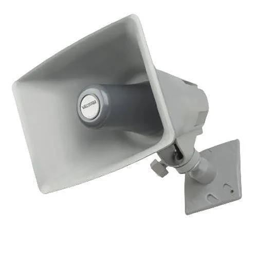 Valcom VIP-148AL-GY-IC InformaCAST Two-Way Indoor/Outdoor Talkback IP High-Efficiency Horn with Long Line Extender, Gray