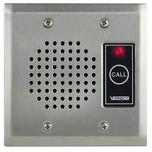 Valcom VIP-172AL-ST Two-Way Indoor/Outdoor Talkback IP Intercom Doorplate Speaker with LED, Stainless Steel