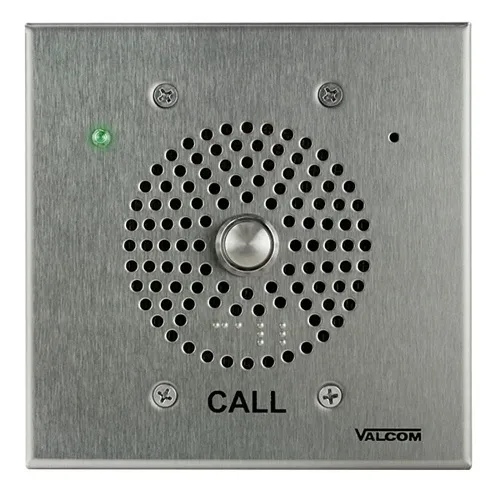 Valcom VIP-176A SIP Intercom Doorplate Speaker, Vandal-Resistant with LED, Talkback, Stainless Steel