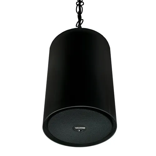Valcom VIP-415-BK-IC IP Pendant Speaker with Integrated Clock, Black