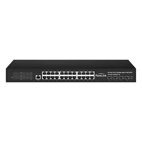 PureLink VIP-NET-2404PL3-1G 24-Port 1G L3 Switch with (4) 10G SFP+