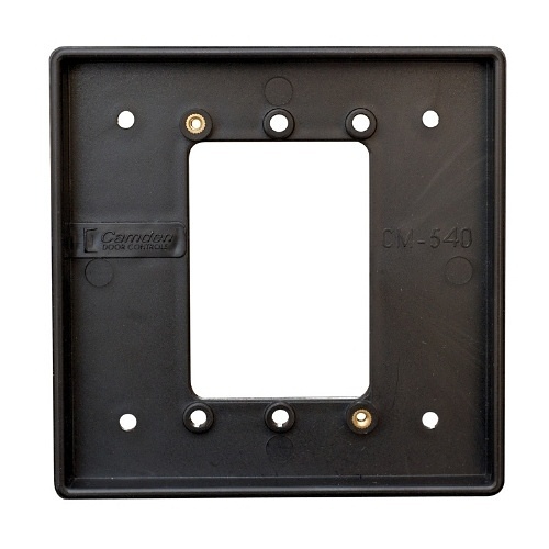 Camden CM-540B Surface Box, Shallow Depth, Flame and Impact Resistant, 4-13/16" x 4-13/16" x 5/8", Polymer (ABS), Black