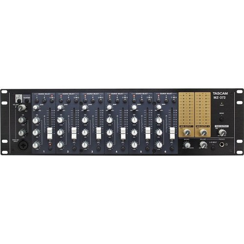 TASCAM MZ-372 7-Channel Industrial-Grade Audio Zone Mixer for Permanent Installation, 3U RMS