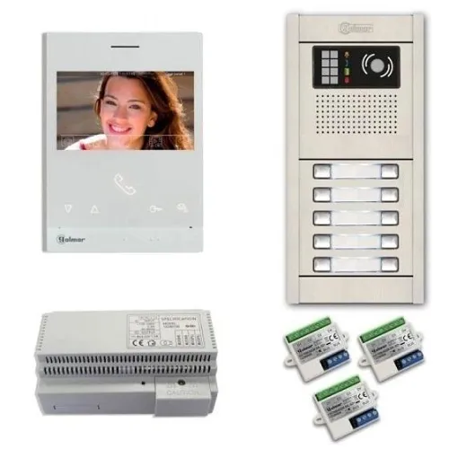 Alpha VKG2/10AS 10-Unit Video-Intercom Kit with Aluminum Surface Entry Panel