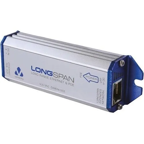 Veracity VLS-1P-C LONGSPAN Camera Long Distance, Point to Point, 10/100 Ethernet and PoE+ Extender