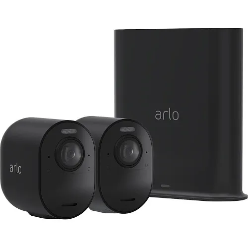 Arlo VMS5240B-200NAS 4K Ultra 2 Spotlight Camera, 2-Pack, Black