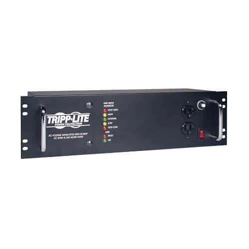 Tripp Lite LCR2400 2400W 120V 3U Rack-Mount Power Conditioner with Automatic Voltage Regulation (AVR), AC Surge Protection, 14 Outlets