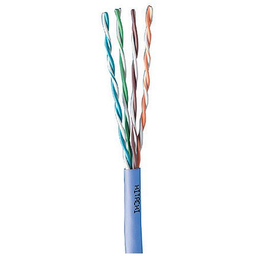 Proterial Cable 39419-8-WH2 CAT5e Plenum Cable, 24/4 Solid BC, Indoor UTP, CMP, FT6, 1000' (304.8m) Reelex Box, White