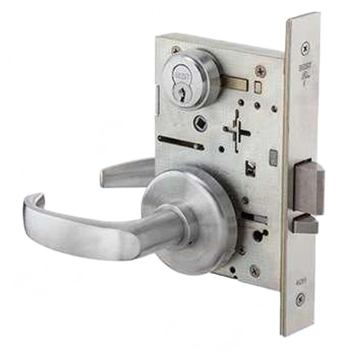 BEST 45HWCADEU626RQE24V Electromechanical Storeroom Electrically Unlocked Mortise Lock, Body Only, 24V, Satin Chrome