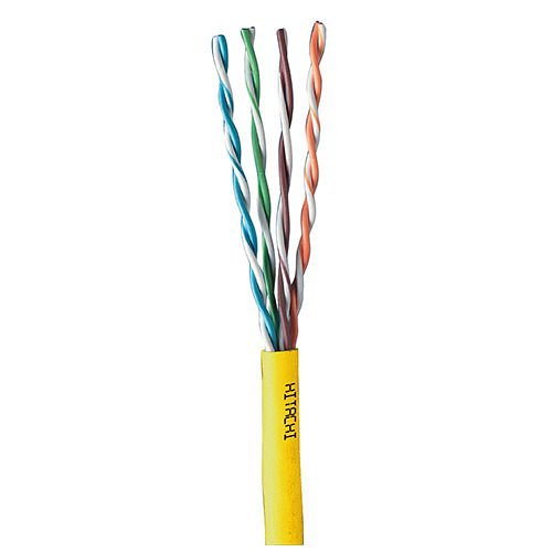 Proterial Cable 30237-8-YE2 ECO CAT6 Plenum Cable, 23/4 Solid BC, UTP, CMP, 1000' (304.8m), Reelex Box, Yellow