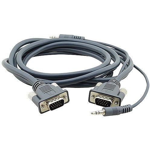 Kramer 92-7301010 C-MGMA/MGMA-10 15-Pin HD (M) to 15-Pin HD (M) and 3.5mm Stereo Audio Micro VGA Cable, 10' (3.00m)