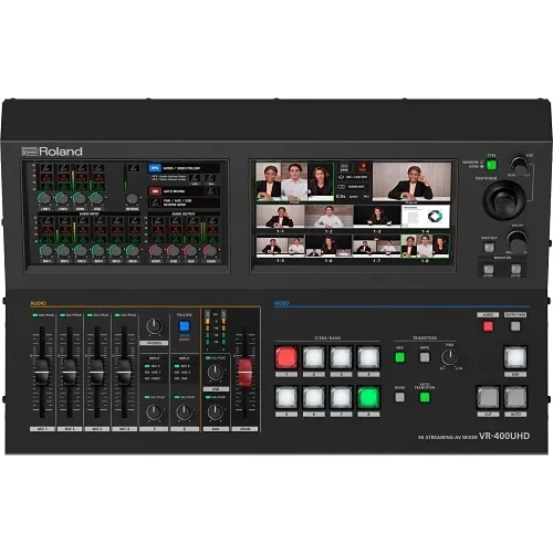 Roland VR-400UHD 4K Streaming AV Mixer with Dual Touchscreens