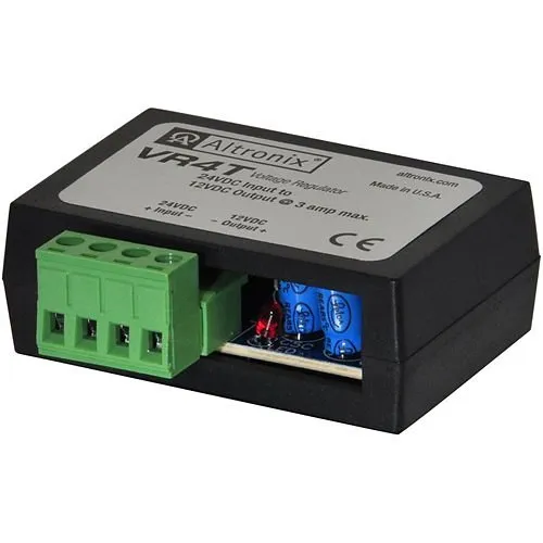 Altronix VR4T Voltage Regulator, Converts 24VDC to 12VDC at 3A, Terminal