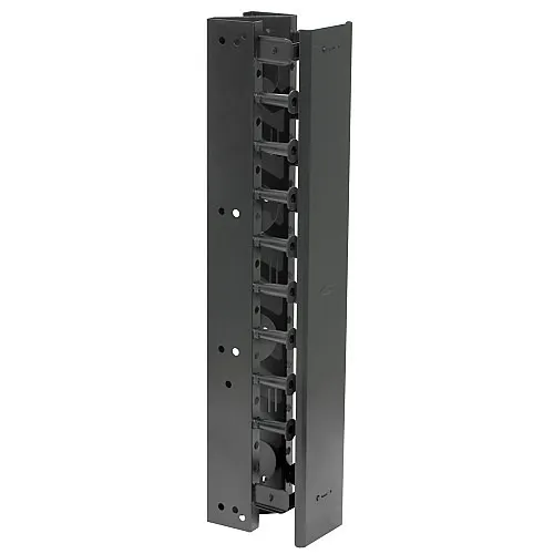 Hubbell VS76 Rack, Vertical Channel, 7x6", Black