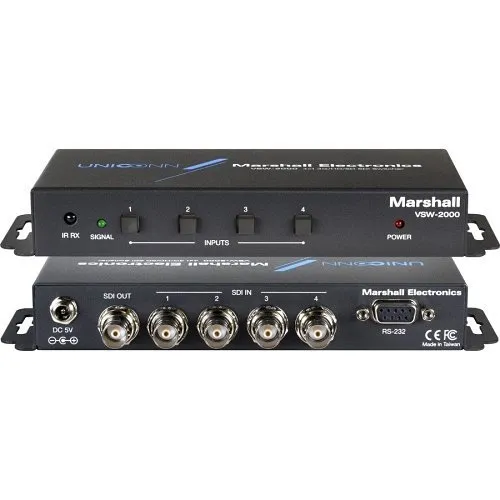 Marshall VSW-2000 4x1 3G/HD/SD-SDI Switcher, up to HD-SDI