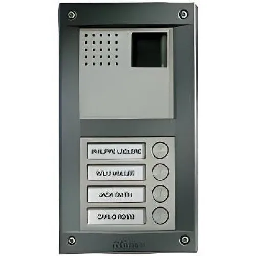 Comelit VV4F Vandalcom 4-Button Entry Panel, Flush Mount