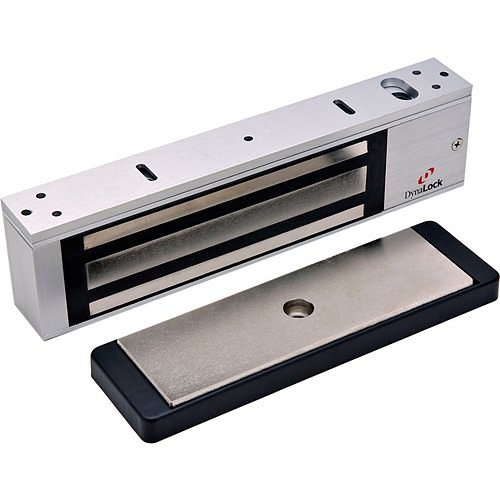DynaLock 2011-DSM 2000 Series 1200 lb Holding force Single Electromagnetic Lock with Door Status Switch, Satin Aluminum