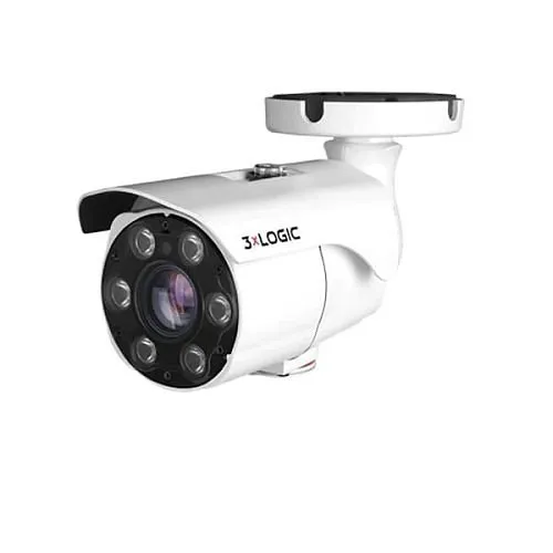 3xLOGIC VX-5M-B-RIAW-C256 5MP Cloud Variable Bullet Camera, 2.7-13.5mm Lens, 256GB Storage