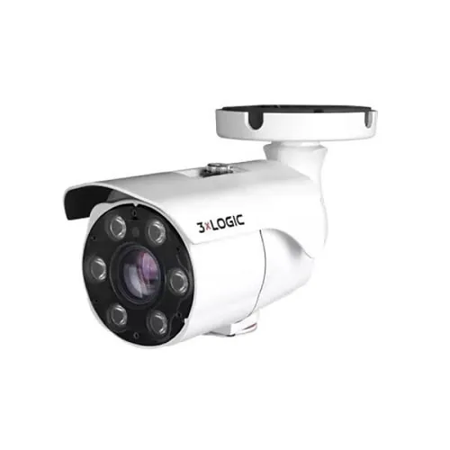 3xLOGIC VX-5M-B-RIAW-S128 VISIX 5MP IR Outdoor Bullet Camera with 128GB SD Card, Audio and Alarm I/O, 2.7-13.5mm Lens