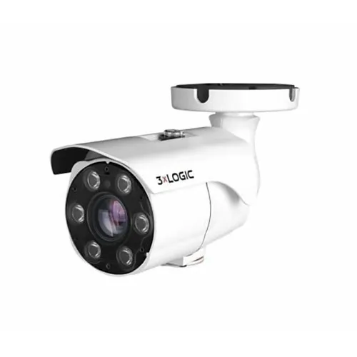 3xLOGIC VX-5M-B-RIAW-S256 VISIX 5MP Outdoor Bullet Camera with Remote Focus, IR, 2.7-13.5mm Lens, IP67 IK9, 256GB SD Card