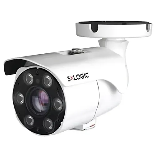 3xLOGIC VX-5M-B-RIAW-X VISIX 5MP Outdoor Bullet with Remote Focus, 2.7-13.5mm Lens