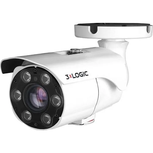 3xLOGIC VX-5M-B-RIAW VISIX 5MP Outdoor Bullet with Remote Focus, 2.7-13.5mm Lens, White