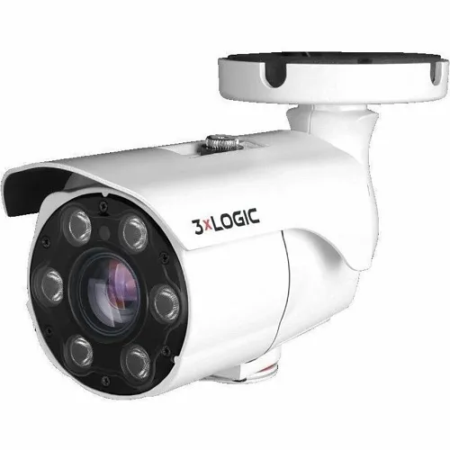 3xLOGIC VX-5M20-B-RIAW-S1TB VISIX 5MP IR Outdoor Bullet Camera with 1TB SD Card, Audio and Alarm I/O, 6-50mm Lens