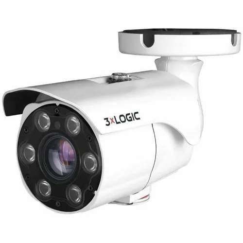 3xLOGIC VX-5M20-B-RIAW-S512 VISIX 5MP Outdoor Bullet Camera with Remote Focus, IR, 6-50mm Lens, 512GB