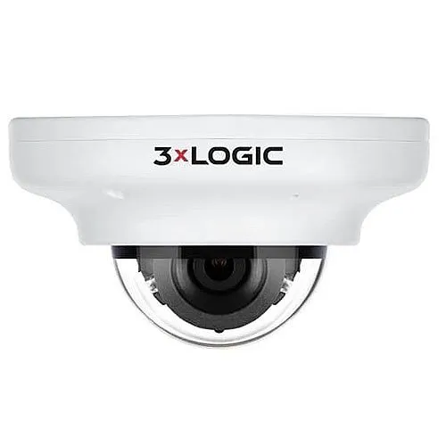 3xLOGIC VX-5M28-MD-IAW VISIX 5MP Indoor/Outdoor Vandal Proof Mini-Dome IP Camera, 2.8mm Fixed Lens, White