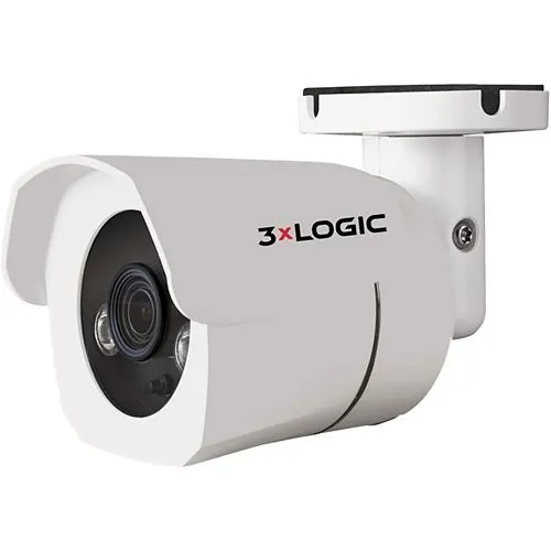 infinias VX-5M4-MB-IW 3xLOGIC VISIX 5MP Outdoor Mini Bullet IP Camera, Fixed 4mm Lens, White