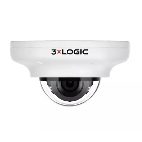 3xLOGIC VX-5M4-MD-IAW-S128 VISIX 5MP IR Indoor/Outdoor Vandal Proof Mini-Dome Camera with 128GB SD Card, True WDR, 4mm Fixed Lens
