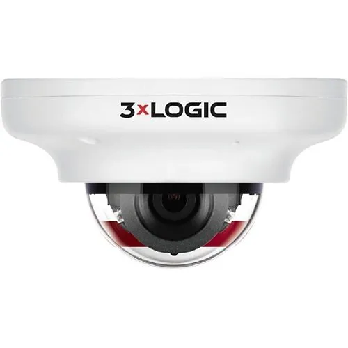 3xLOGIC VX-5M4-MD-IAW VISIX 5MP Indoor/Outdoor Vandal Proof Mini-Dome IP Camera, 4mm Fixed Lens, White