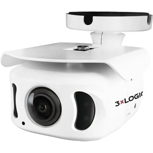 3xLOGIC VX-8M-180-IAW VISIX 8MP Outdoor Fisheye 360° IP Camera, 1.55m Lens, White