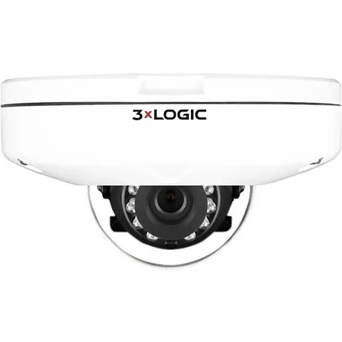 3xLOGIC VX-SMBK-D-IW VISIX 4MP Mini-Dome Camera with IR and WDR, 4mm Lens
