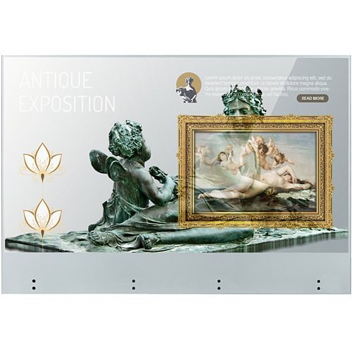 LG Pro 55EW5TF-A LG W5TF-A Series 55" Transparent OLED PCAP Touch Screen Digital Signage with Tempered Front Glass