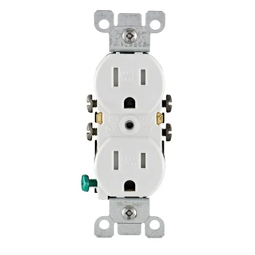 Leviton W5320-T0W WH Weatherproof Receptacle Duplex 15A, 125V