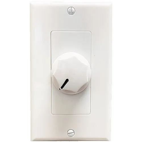Speco WAT50DW WAT Series 50W 70/25V Wall Plate Volume Control, White