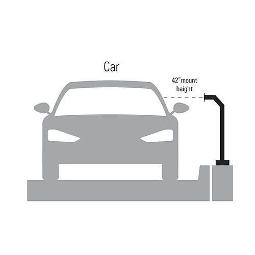 Pedestal Pro 42-9C-ALUM-BLK 42" Aluminum Architectural Pedestal, Black Powder Coated, 12" Neck Reach